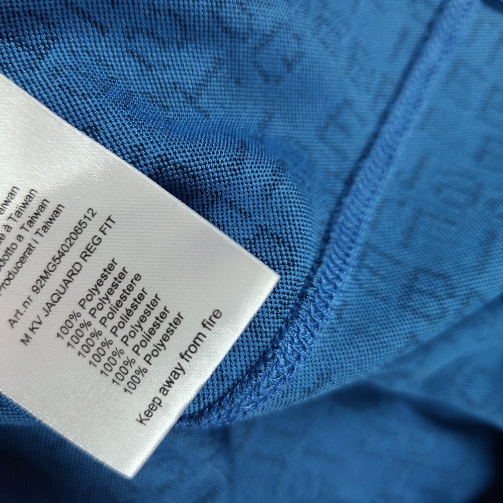 J Lindeberg Polo Shirt Mens Small Blue Spell Out Regular Fit Performance Golf‎ - Picture 6 of 10